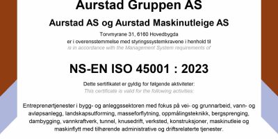 Aurstad Gruppen AS-ISO 45001-Cert.No.033_2025